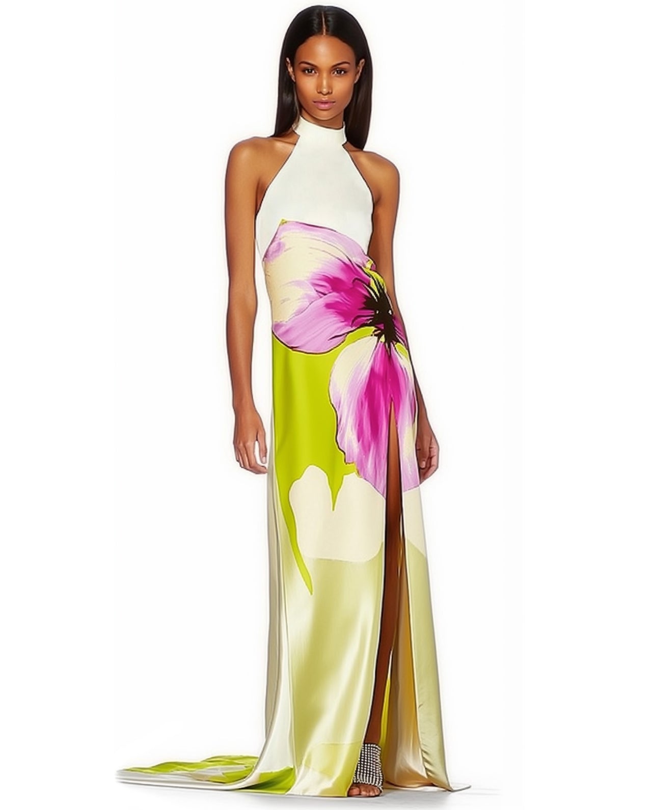 Robe Dos Nu Florale Olivia - Multicolore