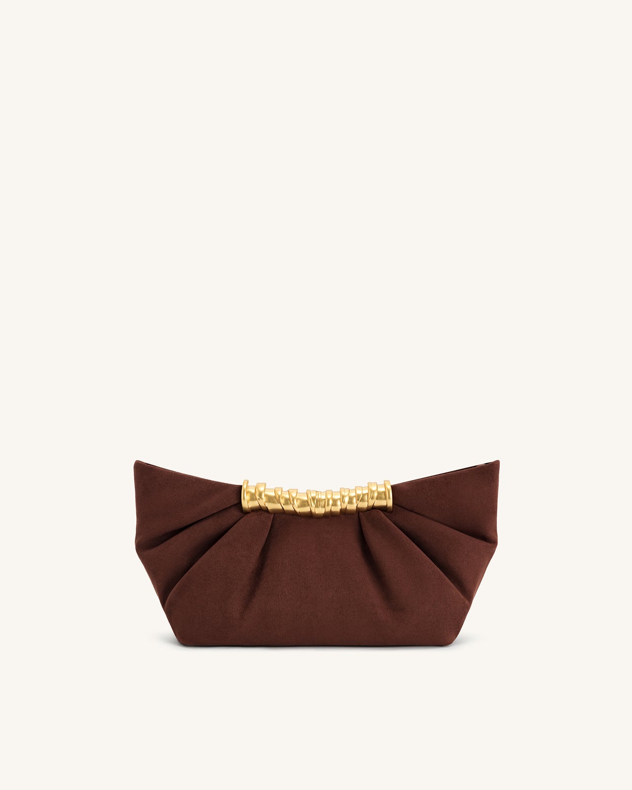 Pochette plissée Leia - Marron foncé