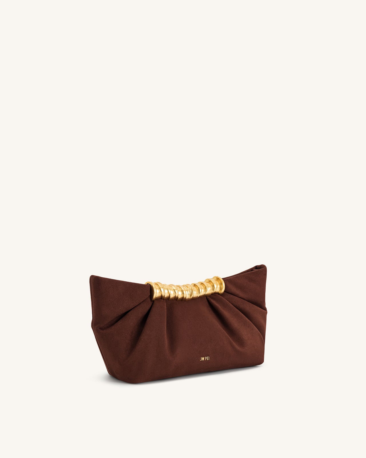 Pochette plissée Leia - Marron foncé