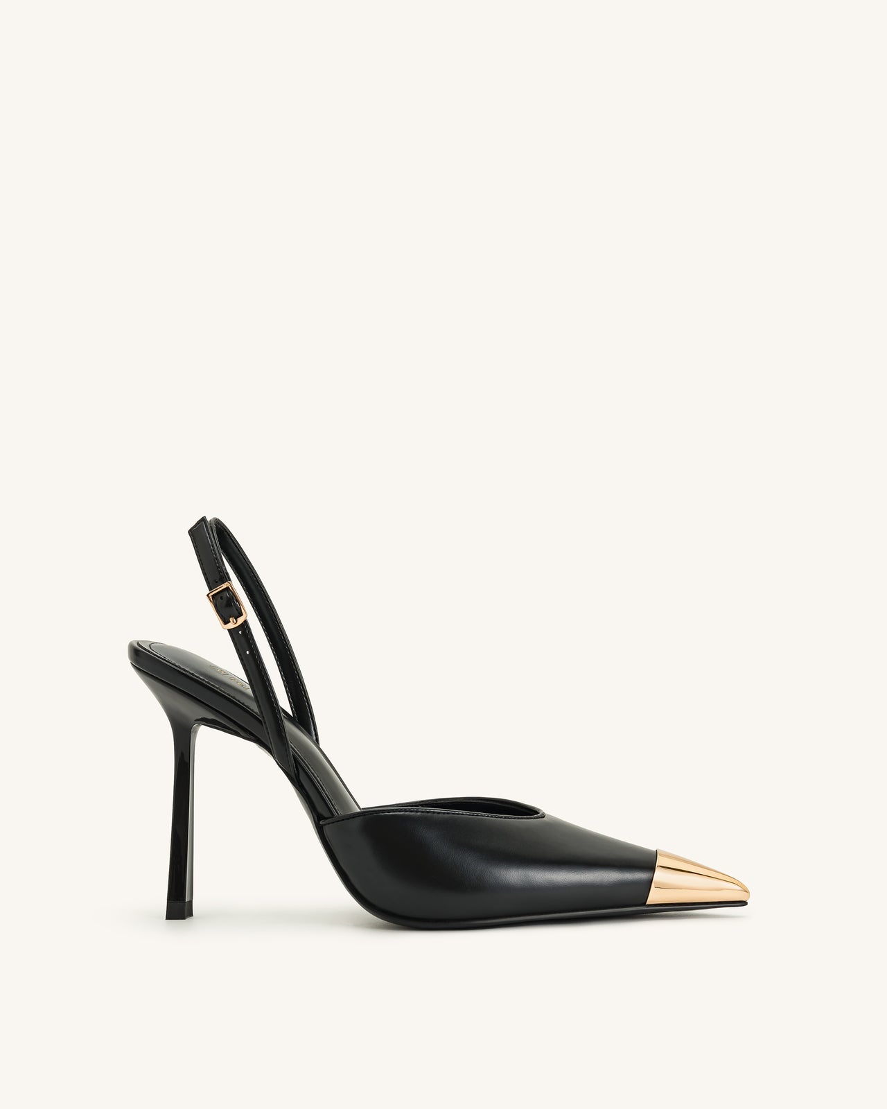 Escarpins slingback Savannah à bout doré - Noir