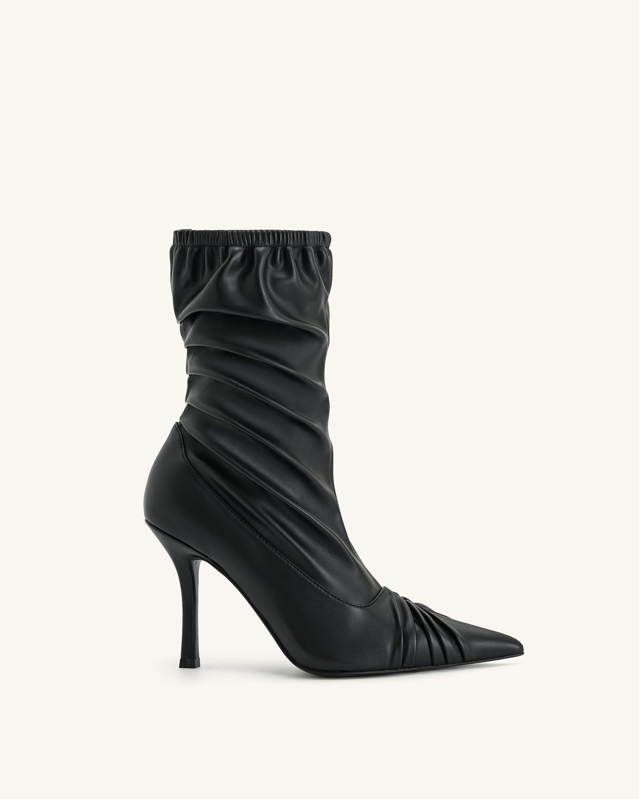 Bottines en cuir avec détails à panneaux Joanne - Noir