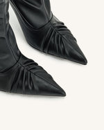 Bottines en cuir avec détails à panneaux Joanne - Noir