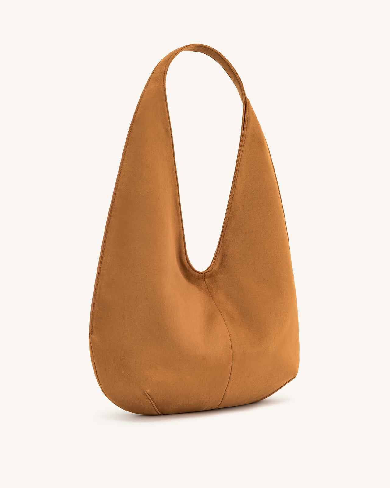 Sac Hobo Dara en Suède Synthétique - Brun Jaunâtre