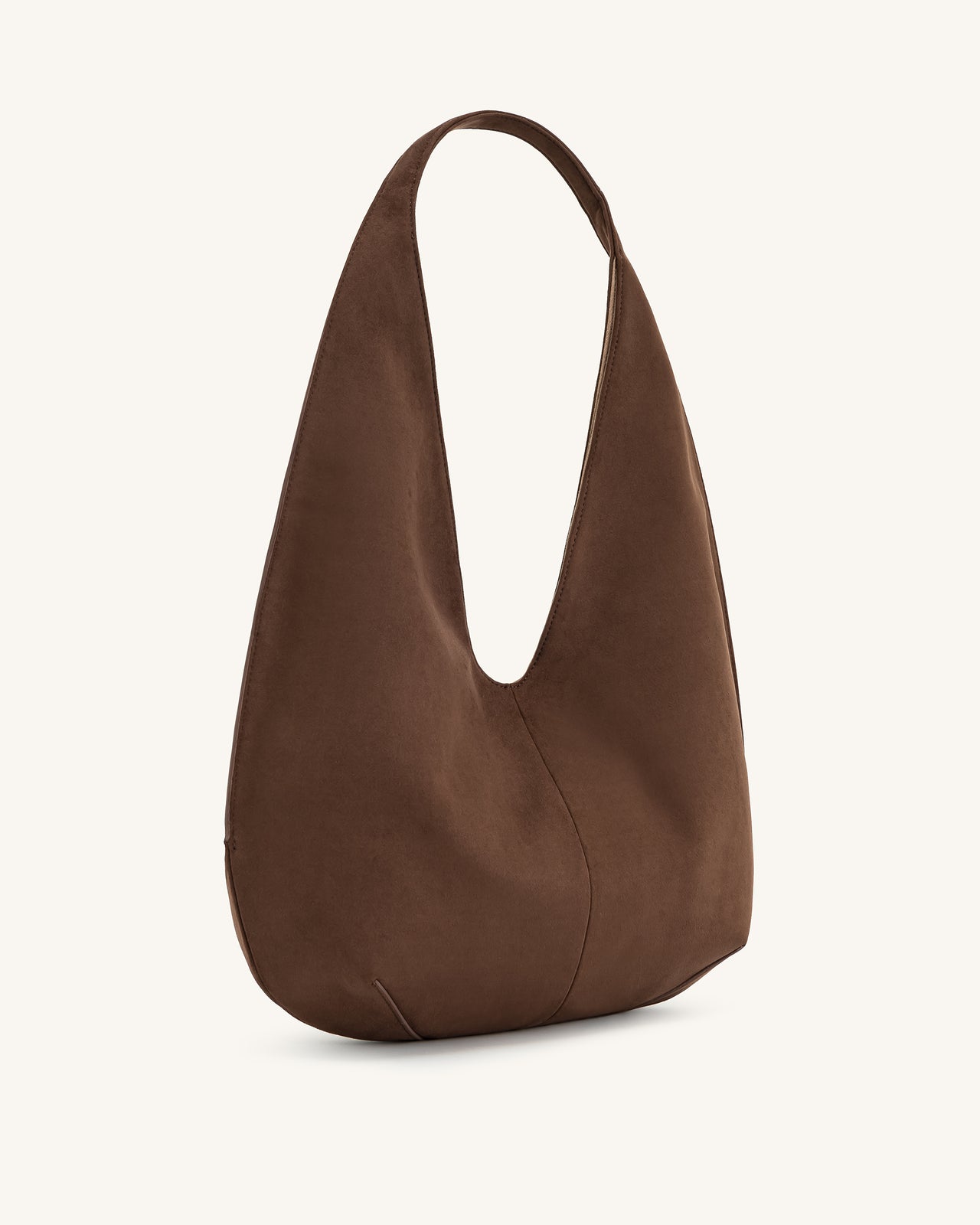 Sac Hobo Dara en Suède Synthétique - Brun Moka