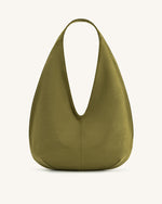 Sac Hobo Dara en Suède Synthétique - Olive Foncé