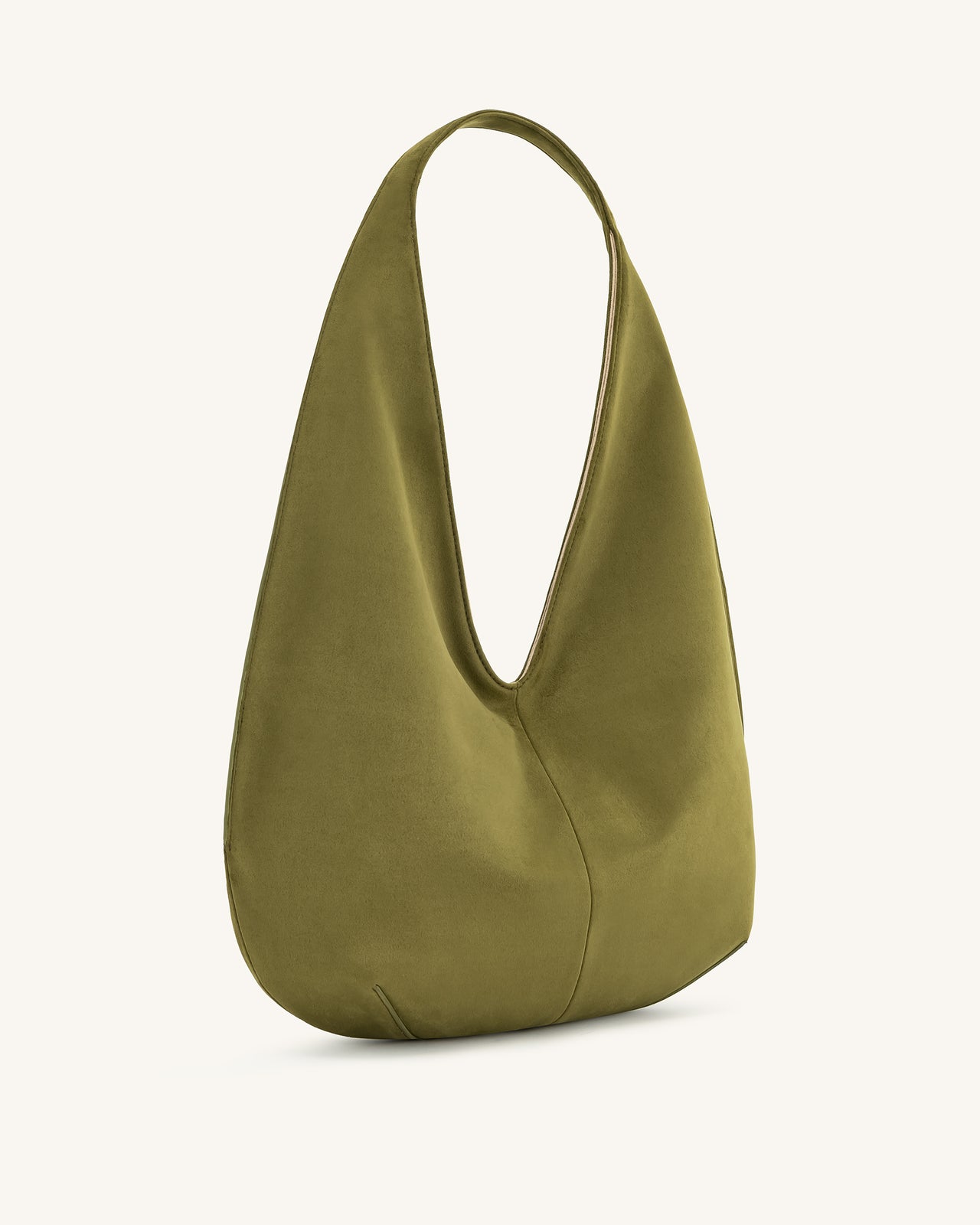 Sac Hobo Dara en Suède Synthétique - Olive Foncé