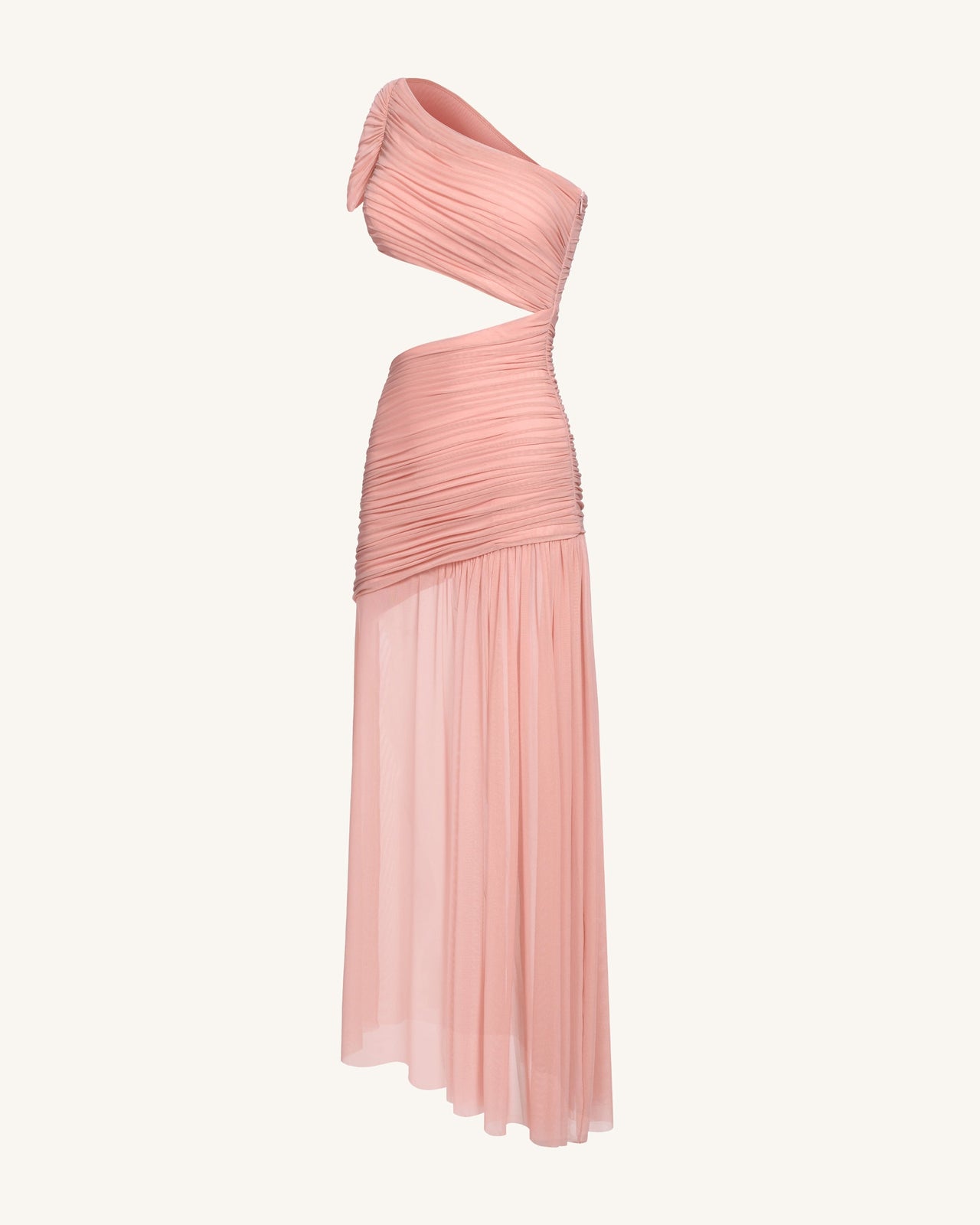 Robe en maille plissée Mia - Rose poudré