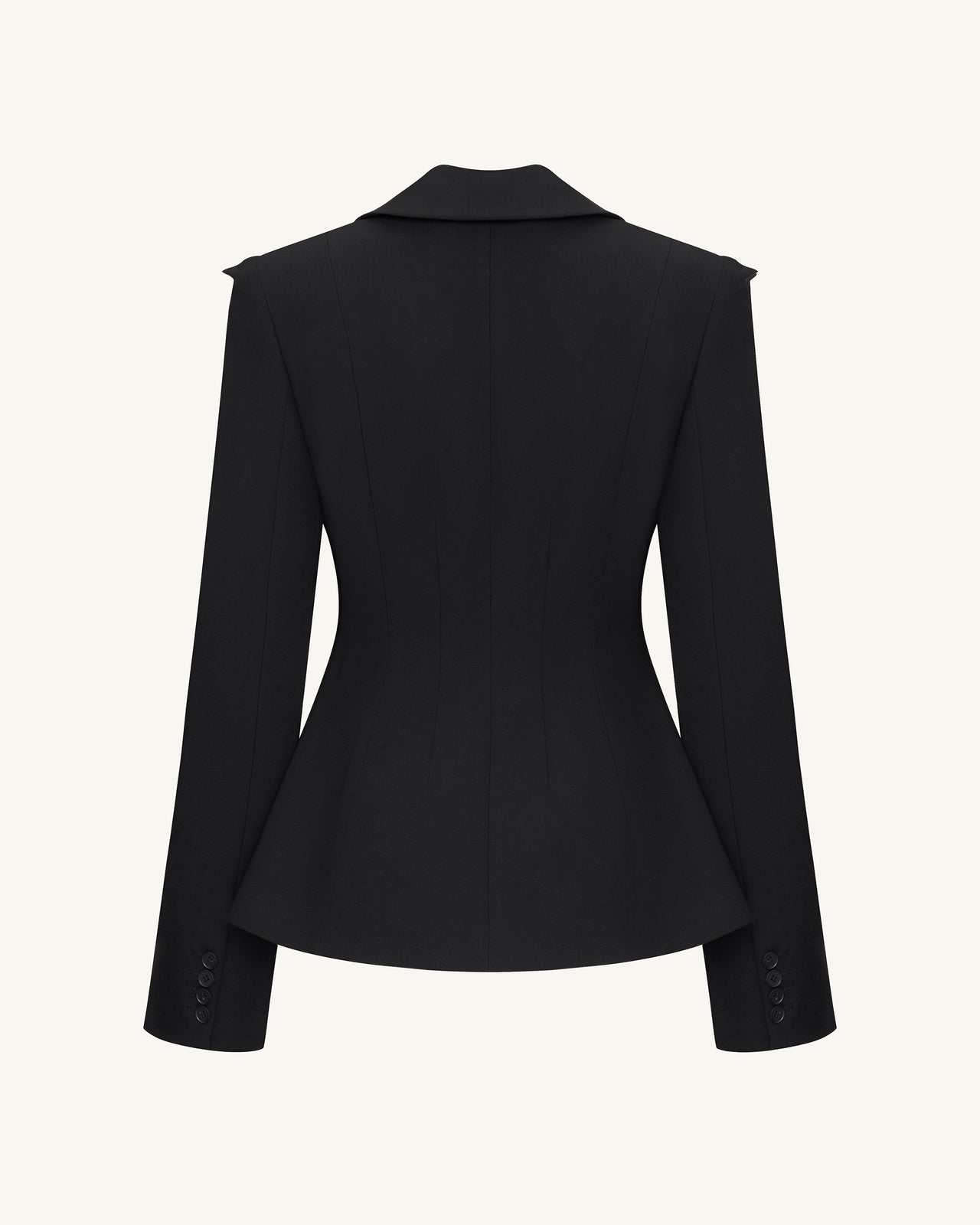 Blazer Deep-V à Boucle de Verrouillage Layla - Noir