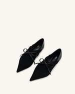 Ballerines plates en filet Reilly - Noir