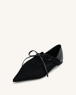 Ballerines plates en filet Reilly - Noir