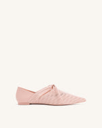 Ballerines plates en filet Reilly - Beige rose