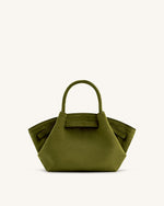 Sac fourre-tout mini Hana en faux suède - Olive Foncé