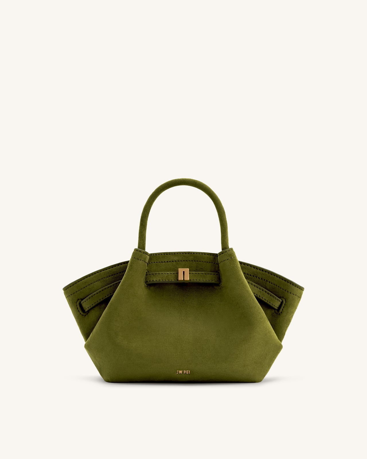 Sac fourre-tout mini Hana en faux suède - Olive Foncé