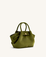 Sac fourre-tout mini Hana en faux suède - Olive Foncé