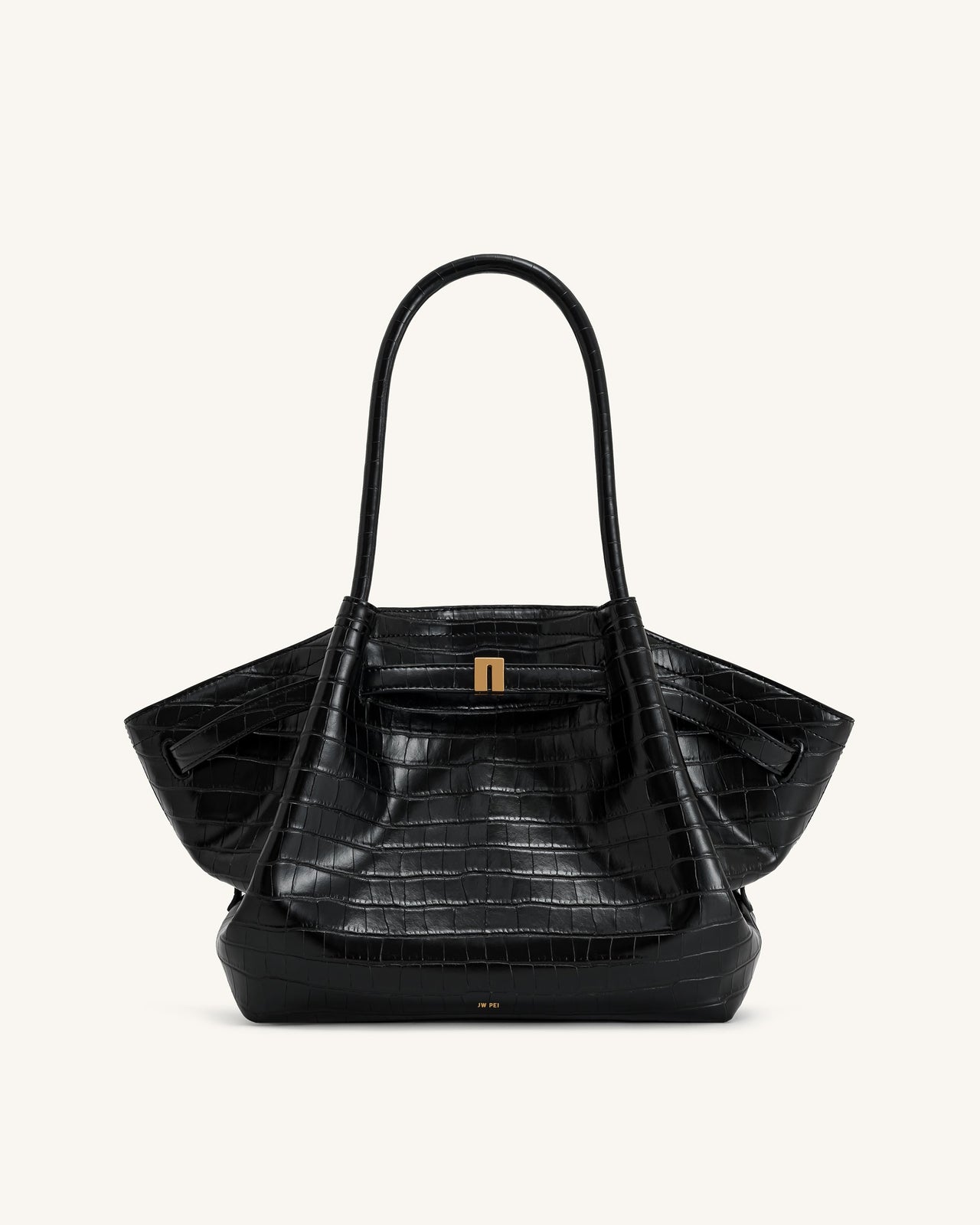 Hana Sac Cabas Moyen – Croco Noir