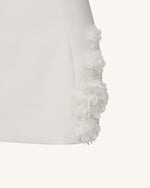 Robe mini Elaina à appliques de roses blanches - Blanc