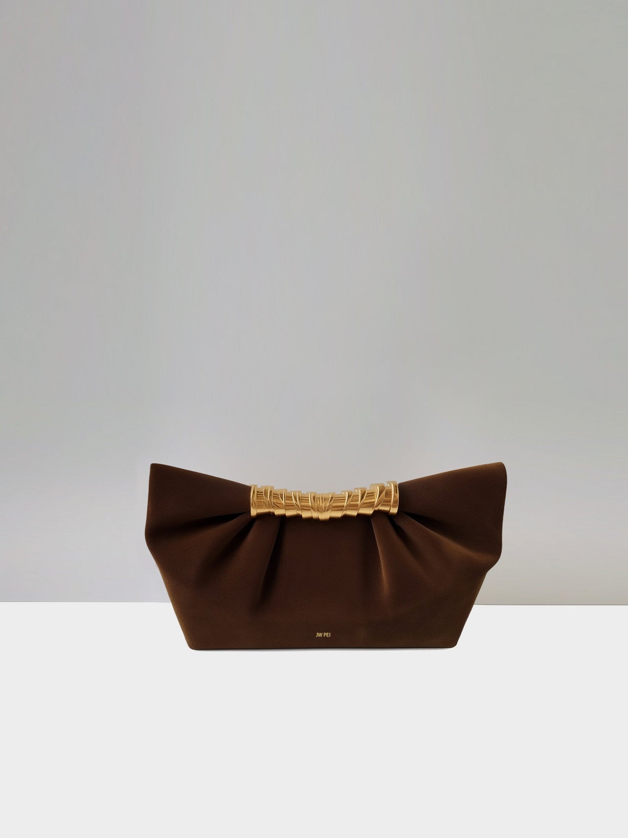 Pochette plissée Leia - Marron foncé