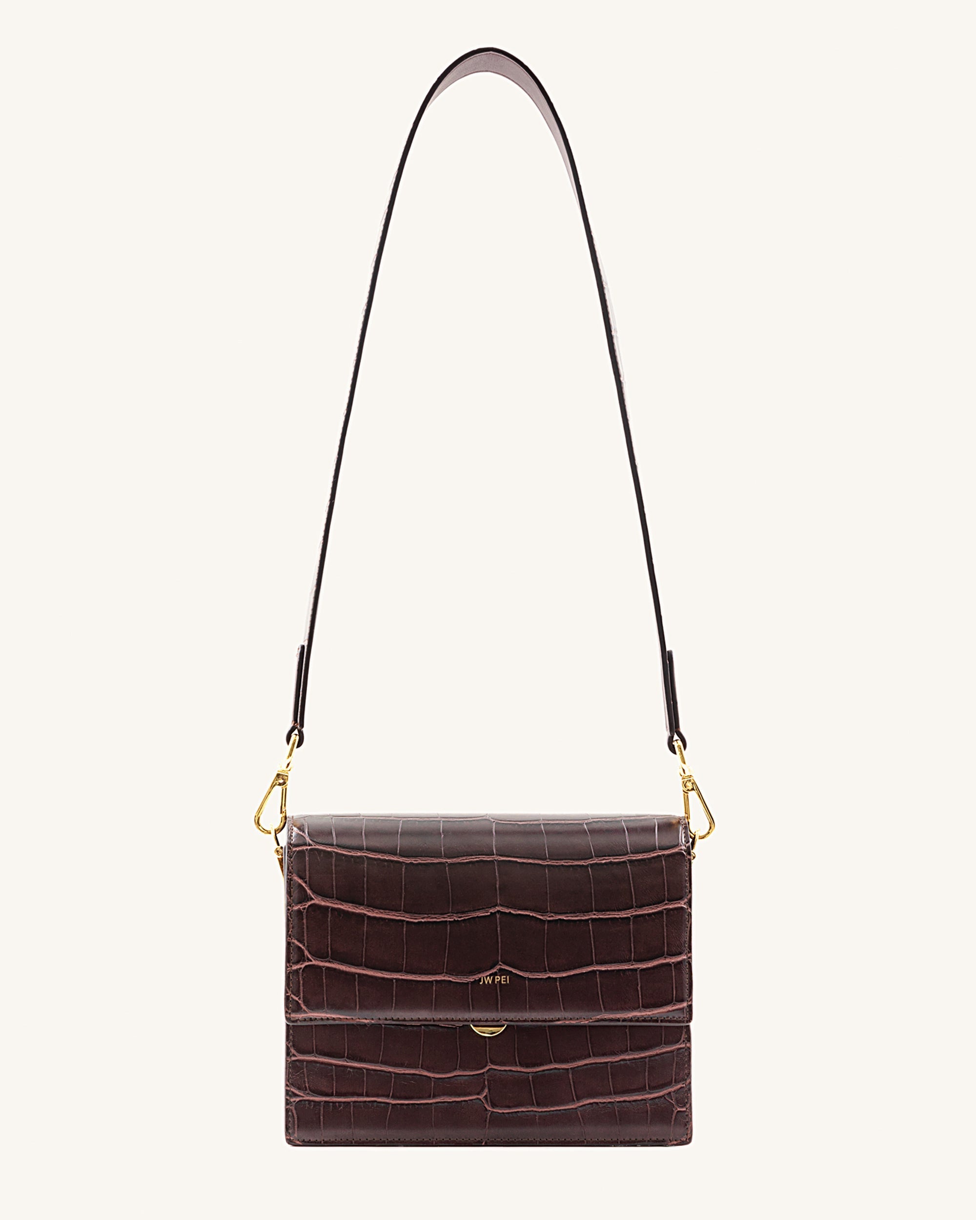 Sac marron online croco